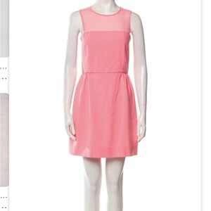 Sandro shift dress, sheer top, sheer back to waist